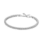 New 925 Silver Shiny Brick Soft Chain And Adjustable Fashionable Bracelet Are Fit for All Occasions To wear DIY Women's Jewelry