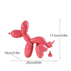 Funny Balloon Pooping Dog Sculptures Resin Pop Art Statue Bathroom Decoration Object