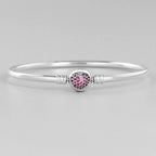 For Women 925 Sterling Silver Moments Heart Closure Bracelet Classic Snake Chain Jewelry Gift Fit Original Charm DIY