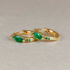 2023 Simple Stainless Steel Round Hoop Earring Colourful Zircon