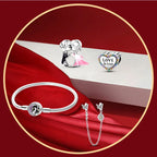 Set Jewelry/Star Moon Devil Eyes Positioning Buckle Sparkling Cross 925 Sterling Silver Original Fits Birthday Party Jewelry Gif