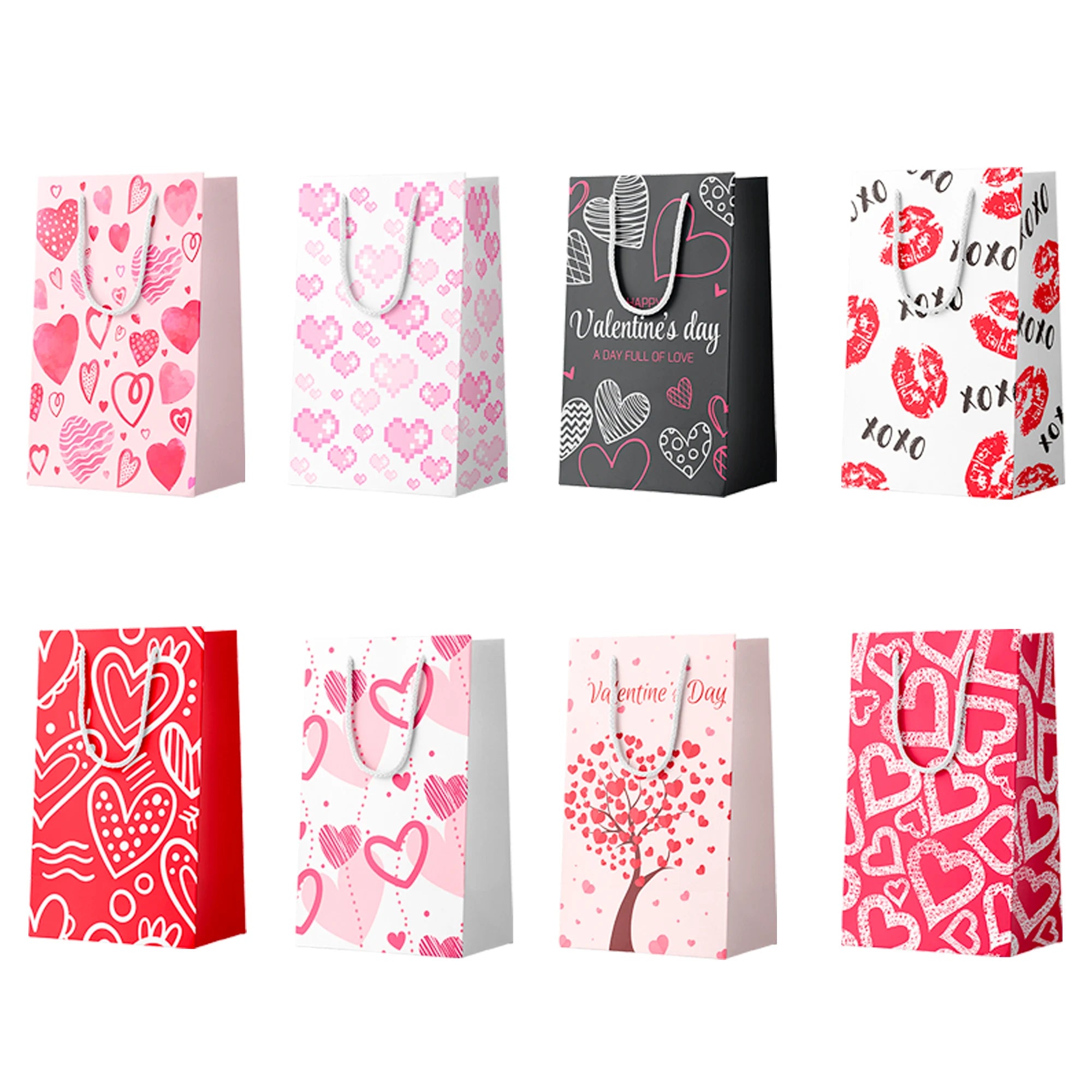 24 Valentine's Day Paper Gift Bags Party Wedding Decor Gift Ship from UK