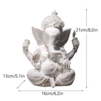 Sandstone Indian Ganesha Elephant God Statue Religious Hindu Feng Shui Buddha Sculpture
