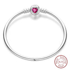 925 Sterling Silver Forever Love Peach Heart Bracelets Star Moon Airplane Earth Bracelets For Women Fit DIY Charms Party Jewelry