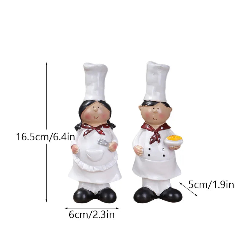 Chef Figure Collections Paper Holder Sculpture Dinner Table Kitchen Decoration