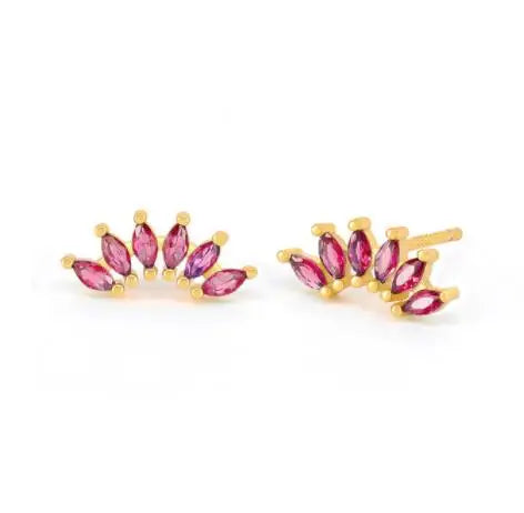 2022 New Stainless Steel Minimal Hoop Earrings Cubic Zirconia