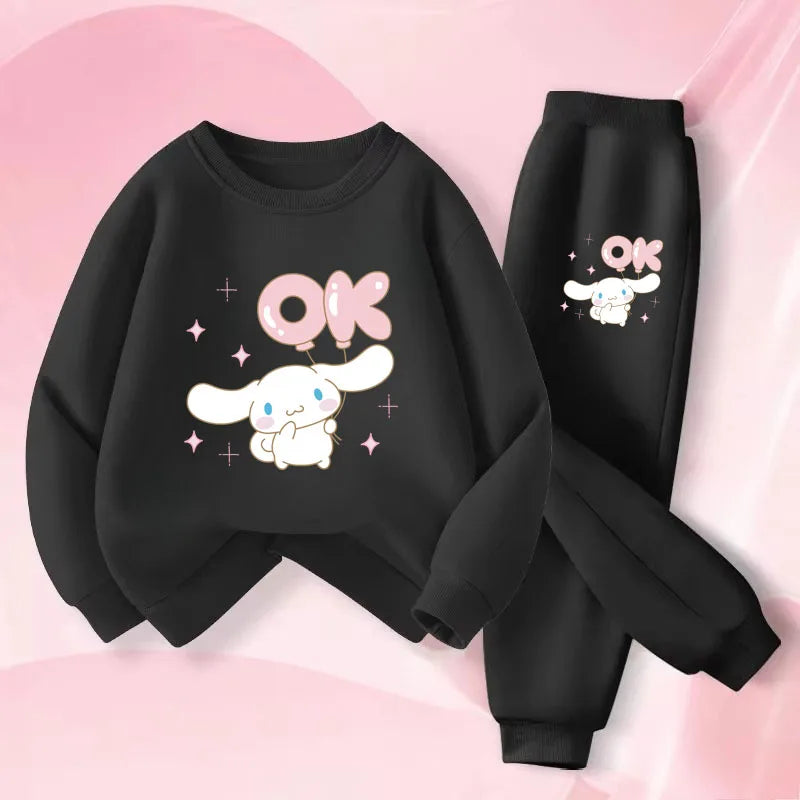 Sanrio Cinnamoroll Boys and Girls Casual Hoodies and Joggers 2-Piece Set