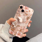 Butterfly Flower Pattern Case for iPhone 17 16 15 14 13 12 11 Pro Max XR Soft