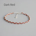 La Monada 16+2cm 14K Gold Filigree Line 925 Sterling Silver Rope Bracelets Thread Line String Jewelry Bracelets For Women Girls
