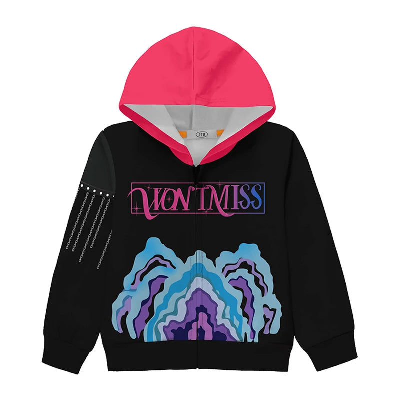 Kids Kpop Demon Hunter Hoodie and Pants Set Fashion Girls Casual Clothing