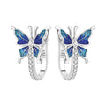 925 Sterling Silver Exquisite Dragonfly Versatile Hoop Earrings Fine Jewellery