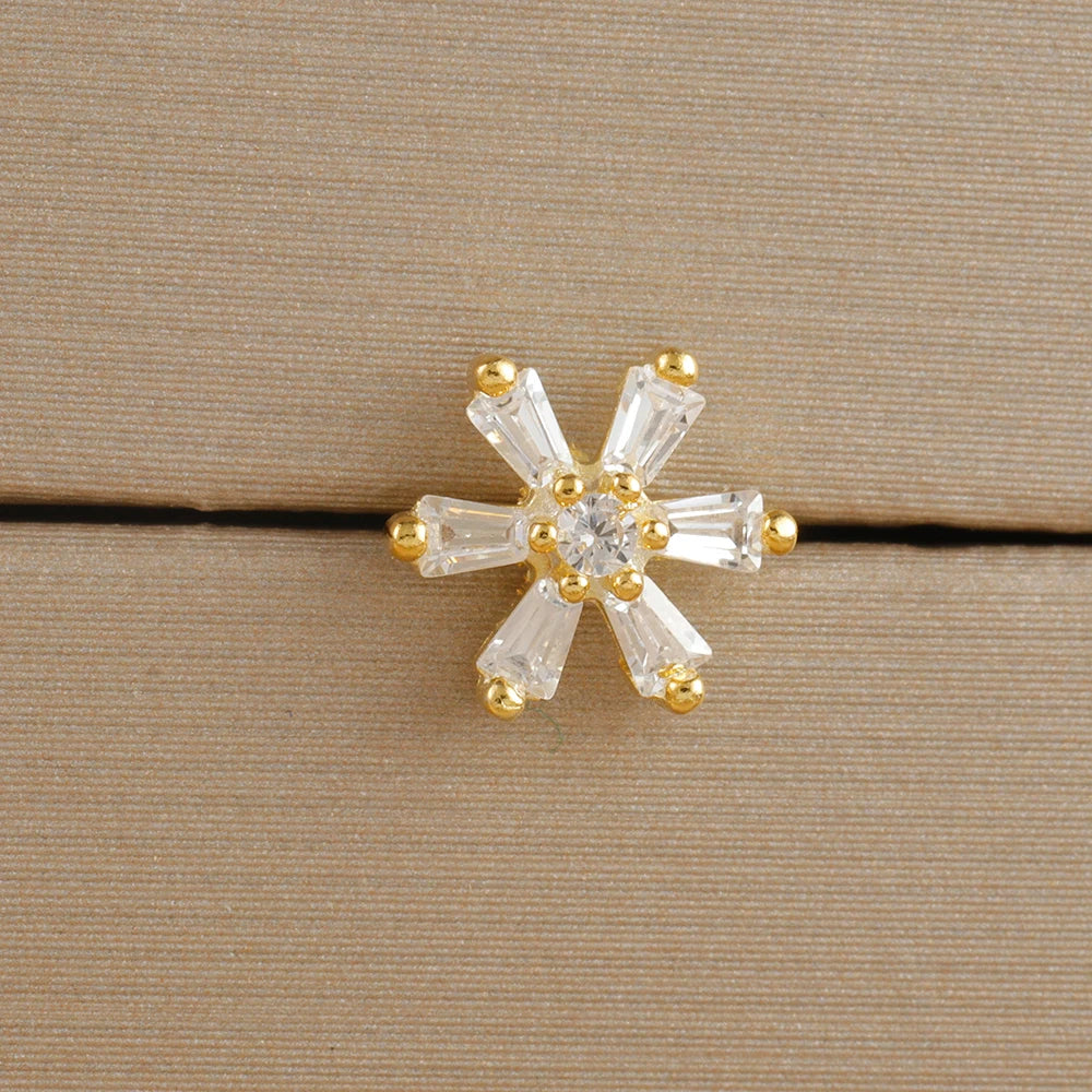 1pc Cartilage Ear Piercing Stud Women Surgical Steel Flat Back