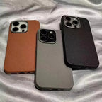 Luxury Matte Leather Case for Samsung Galaxy A55 A16 S25 S24 Ultra
