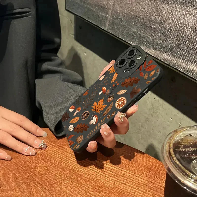 Autumn Leaves Pattern Case for iPhone 17 16 15 14 13 12 Pro Max