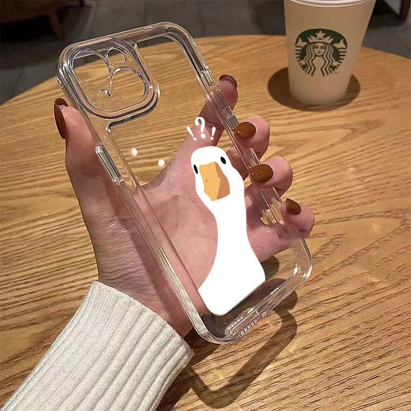 Cute Duck Case for Samsung Galaxy A15 A35 A55 A52 S24 S23 Ultra S22 S21 FE