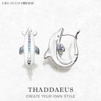 Cute Dolphin Hoop Earrings 925 Sterling Silver Lucky Gift Women