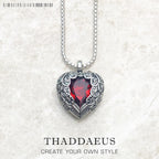 Red Winged Heart Pendant Necklace 925 Sterling Silver Fashion Jewellery Gift