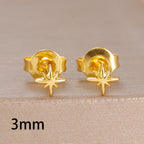 Fashion Minimalist Star Stud Earring 14K Gold Plated Mini Daily
