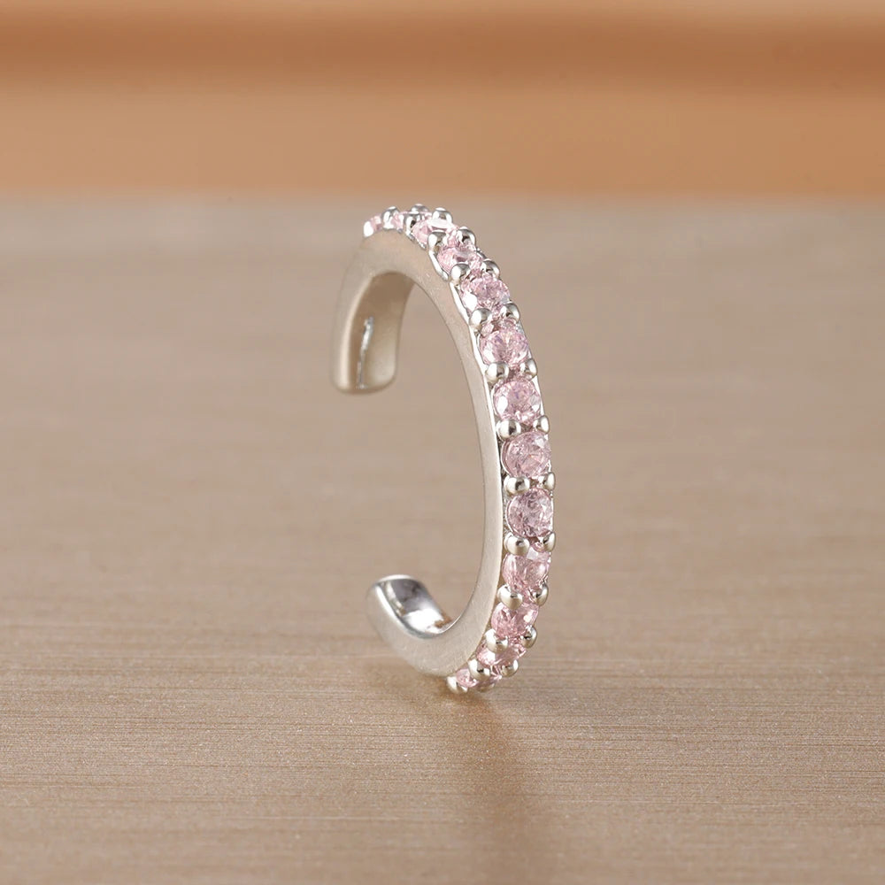1PC Simple Metal Crystal Ear Cuff Non Piercing Fake Cartilage Clip