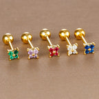 1PC Stainless Steel Birthstone Mini Stud Earrings 12 Constellation
