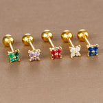 1PC Stainless Steel Birthstone Mini Stud Earrings 12 Constellation