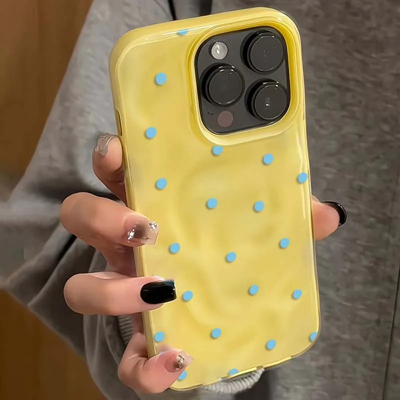 Polka Dots Phone Case for iPhone 17 16 15 14 13 12 11 Pro Max Plus Air Soft