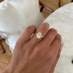 Cocktail 1-3ct Oval Cut Moissanite Ring 925 Sterling Silver Engagement Solitaire Rings for Women Gold Plated Anniversary Gifts