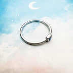 Blue Stone Square Timeless Ring 925 Sterling Silver Romantic Jewellery Women