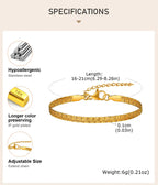 Stainless Steel Bracelet, New Style Thin Link Multilyer Chain Bracelet for Women, Lightweight Jewelry Daily Wear