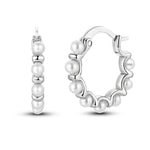 925 Sterling Silver Minimalist Staggered Circular Hoop Earrings Birthday Gift