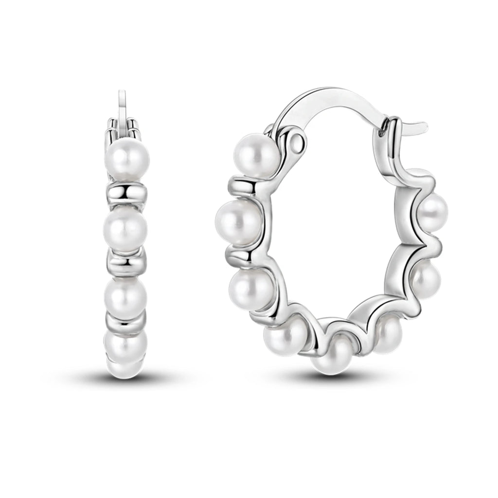 925 Sterling Silver U-shaped Simple Versatile Hoop Earrings Jewellery Gift