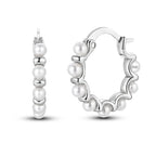 925 Sterling Silver U-shaped Simple Versatile Hoop Earrings Jewellery Gift