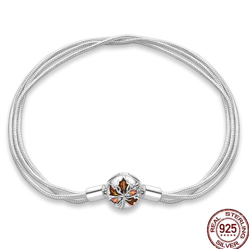 925 Silver 17-20CM Heart Pave Zirconia Original Bracelets Infinity Bracelet Fit DIY Charms Bead Birthday Jewelry Gifts Hot Sale