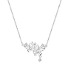 Original 925 Sterling Silver 18K Gold Heart Lock and Key Necklace Y-shaped Chain Necklace For Women Memorial Prayer Jewelry Gift