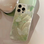Green Gradient Butterfly Case for Samsung A55 A35 A15 S24 S23 Ultra S22 FE