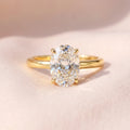 925 Sterling Silver Zircon Gorgeous Shiny Oval Stone Ring Engagement Wedding Luxury Jewellery