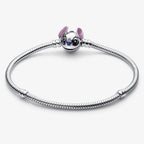 New 925 Silver Sparkling Heart to Heart Double Loop Leather Rope Weaving Bracelet Fashion DIY Charm Exquisite Jewelry Gift
