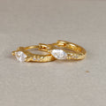 2023 Simple Stainless Steel Round Hoop Earring Colourful Zircon