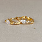 2023 Simple Stainless Steel Round Hoop Earring Colourful Zircon