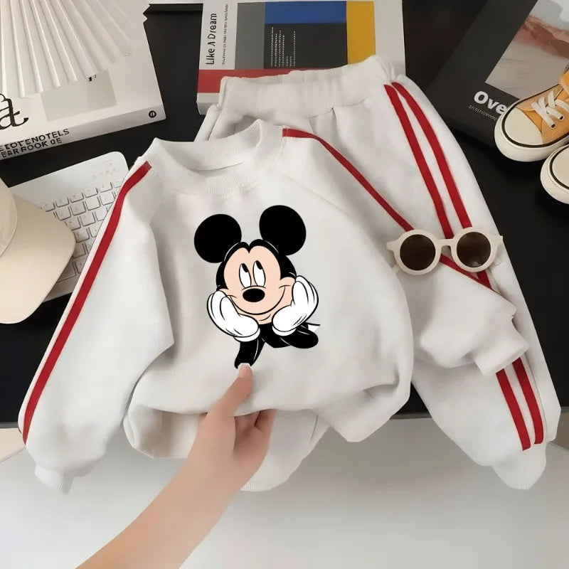 Disney Boys O-Neck Hoodie and Long Trousers 2-Piece Fashion Tracksuit