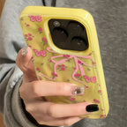 Pink Butterfly Rose Floral Case for iPhone 17 16 15 14 13 12 11 Pro Max Plus
