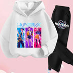 Toddler Girls Kpop Demon Hunters Fashion Hoodie & Sweatshirt Set Kids Suit