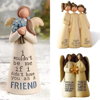 Angel Figurine Resin Statue Friendship Sister Valentine's Day Gift Ship from UK
