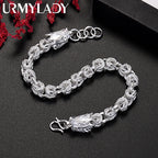 Dragon Head Bracelet 925 Sterling Silver Men Women Designer Wedding Jewelry
