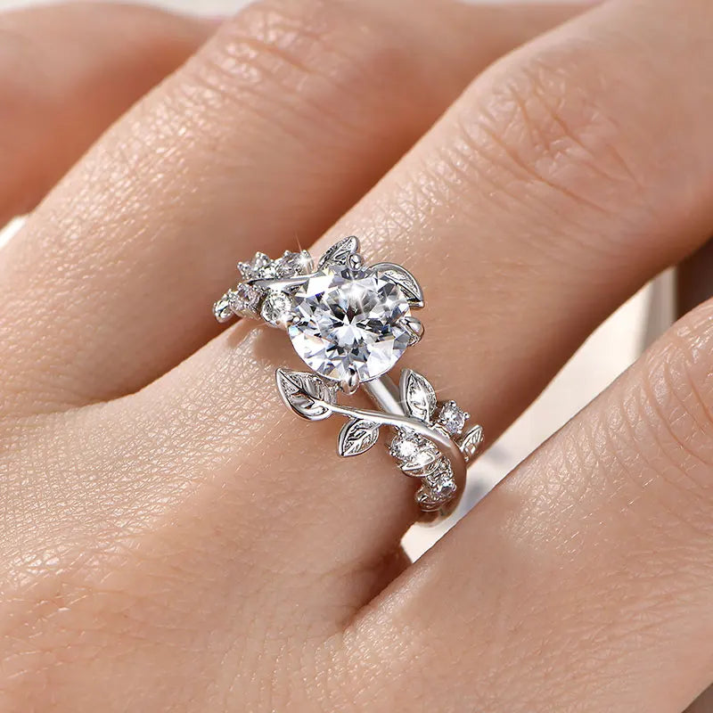 D VVS1 2ct Moissanite Diamond Wedding Band 14K Gold Filled Certified Ring