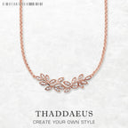 Tendrils Leaves Necklace Link Chain 925 Sterling Silver Romantic Jewellery