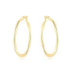 925 Sterling Silver Simple Gold U-shaped Versatile Hoop Earrings Birthday Gift