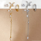 3PCS Stainless Steel Cartilage Helix Tragus Hoop Earrings Butterfly