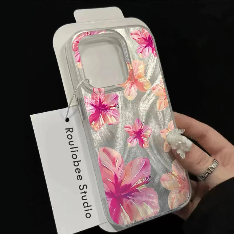 Watercolor Hibiscus Case for Samsung Galaxy A36 A16 A55 A35 S25 S24 Ultra
