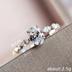 925 Sterling Silver Dainty Ring Small AAA Cubic Zircon Delicate Proposal Ring Wedding Jewellery